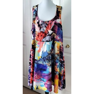 Torrid Women's Multi-color Plus Size Sleeveless Fit & Flare Dress No sz tag.